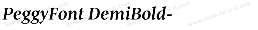 PeggyFont DemiBold字体转换